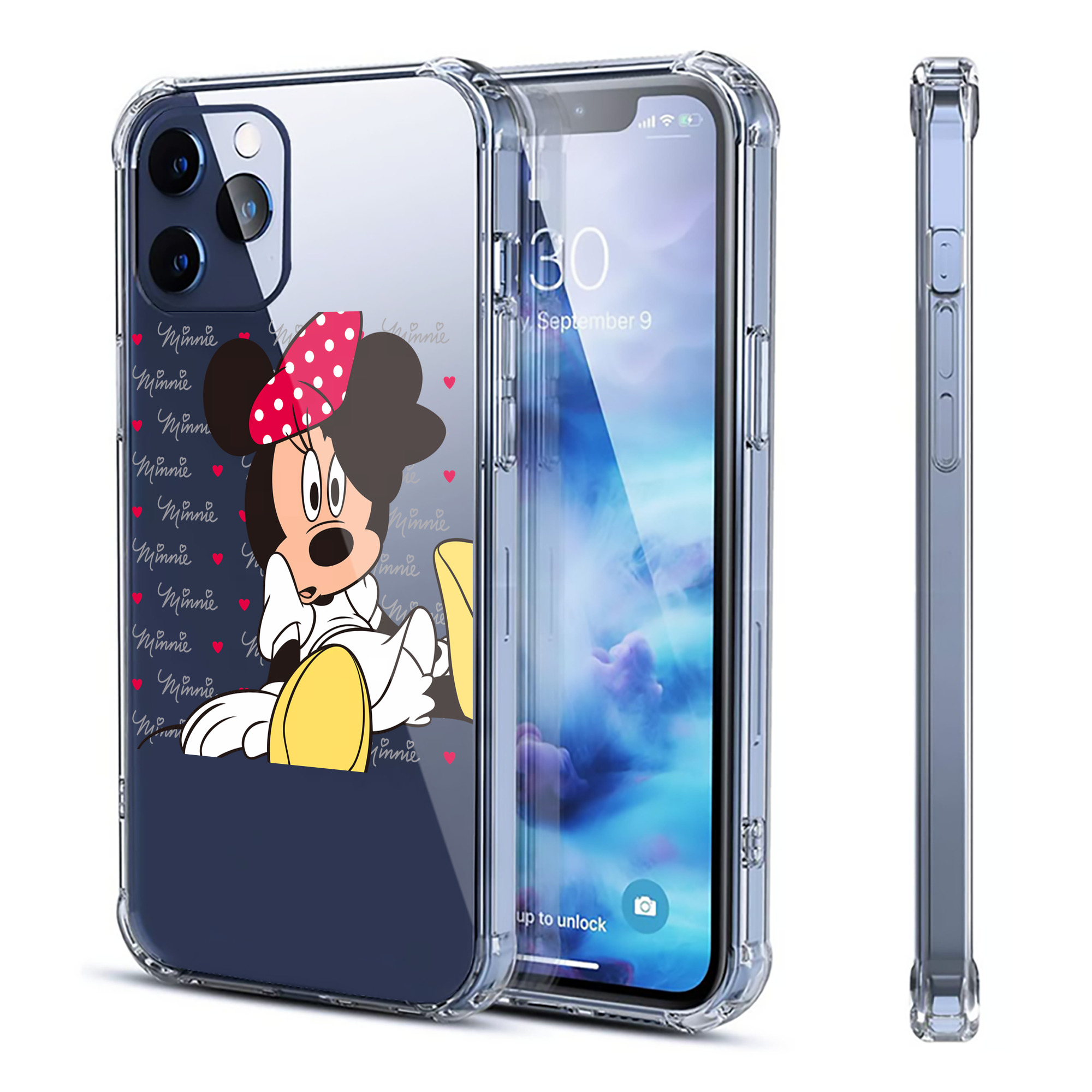 （画像用） ミッキーマウス Mickey Mouse 【iPhone 12シリーズ対応】透明スマホケース（クリアソフトケース）